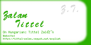 zalan tittel business card